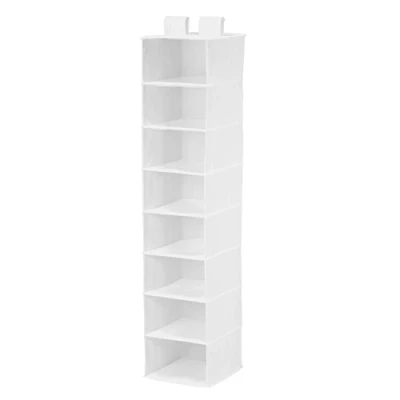 Image of Honey Can Do SFT 01239 Hanging Closet Organizer, White, 8 Shelf