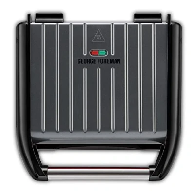 Image of George Foreman 25041 Medium 5 Portion Grey Steel Grill
