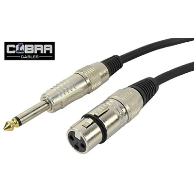 Image of Cobra XLR Female to 1/4 inch 6.35mm Jack Mono 3m