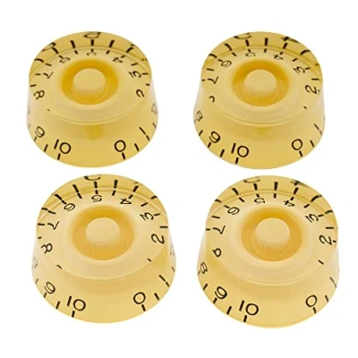 Image of Musiclily Pro Imperial Inch Size Control Speed Knobs Compatible with USA Made Les Paul Style Electric Guitar, Cream (Set of 4)