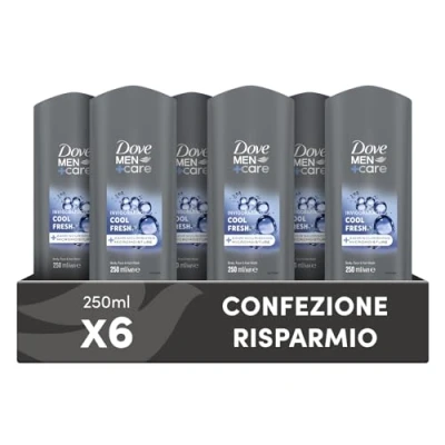 Image of Dove Men + Care Cool Fresh Body Face Wash 6 x 250 ml