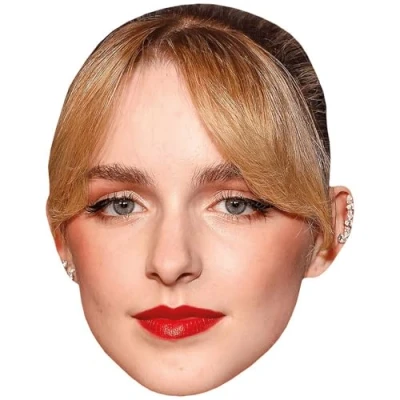 Image of McKenna Grace (Lipstick) Celebrity Mask, Flat Card Face, Fancy Dress Mask