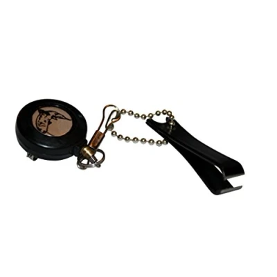 Image of Pin On Reel Zinger with Line Cutter Snips for fishing fly carp coarse
