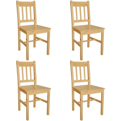 Image of vidaXL Dining Chairs 4 pcs Pinewood