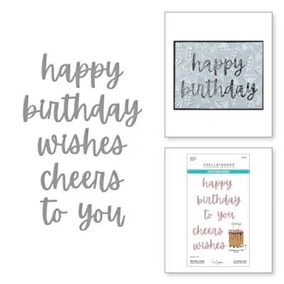Image of Spellbinders Birthday Cheers Etched Dies from The Bougie Collection by Nina Boettcher