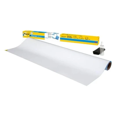 Image of Post it Easy Erase Whiteboard Surface, White, 121.9 cm x 182.9 cm, 1 Roll/Pack