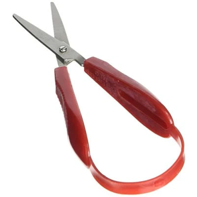 Image of HOMECRAFT Easi Grip Scissors with Round Tip, Both Left and Right, 1&quot; Blade, Lightweight Easy to Use for Cutting, Children Disabled, Safe Handle