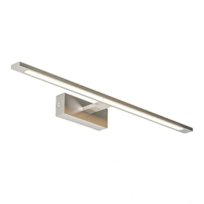 Image of Qazqa Wall Lamp I Light Steel Nickel Matt Satin 62 cm incl. LED IP44 Jerre Design 1 Suitable for
