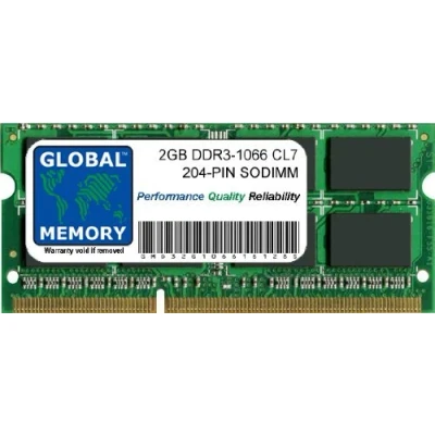 Image of 2GB DDR3 1066MHz PC3 8500 204 PIN SODIMM MEMORY RAM COMPATIBLE WITH LAPTOPS/NOTEBOOKS