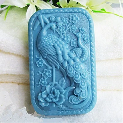Image of LC Peacock Silicone Moulds Handmade Soap Molds Mould DIY Mold Cake