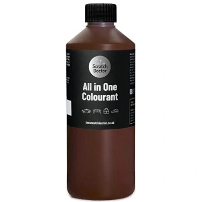 Image of Scratch Doctor All in One Leather Colourant Self Seal Dye Repair Paint for Furniture, Sofas, Car Seats (Medium Brown, 500ml)