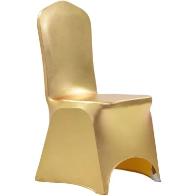 Image of vidaXL 6 pcs Chair Covers Stretch Gold