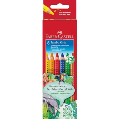 Image of Faber Castell &quot;Jumbo Grip&quot; Coloured Pencil (Set of 6)