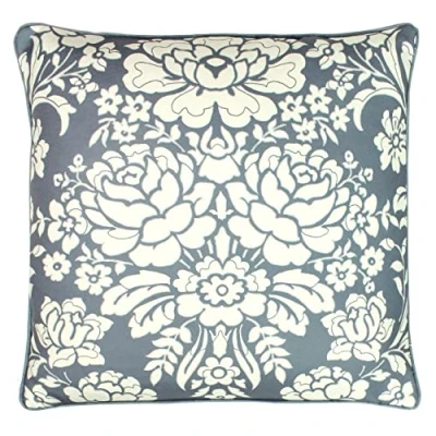Image of Paoletti Melrose Polyester Filled Cushion, Polyester, Slate Blue