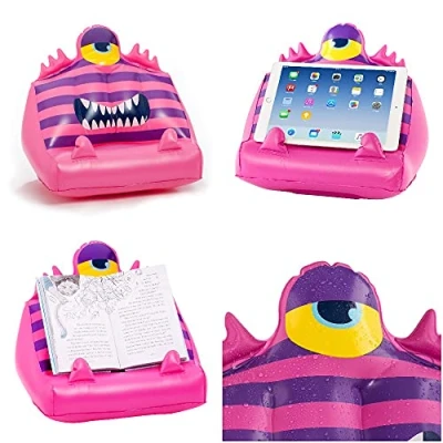 Image of Gifts for Readers &amp; Writers Children&#039;s iPad Stand Cuddly Tablet Book Holder Reading Pillow Bedtime Adventures Lap Rest Cushion Fun Gift Lovers
