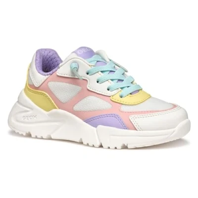 Image of Geox J LOFTUS GIRL girls&#039;s Children&#039;s Shoes (Trainers) in Multicolour