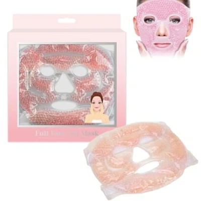 Image of LND Gifts Reusable Cooling Face Mask Can Be Used As Heated Eye for Dry Eyes and Migraine Relief Gel Mask, Cold Puffy Eyes, Headache Relief, Hangover Kit Fillers