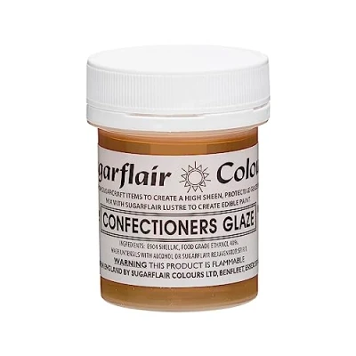 Image of Sugarflair Confectioners Glaze 50ml High Gloss Edible Varnish For Food, Protective Coating Bread, Cakes, Sugarcraft, Rolls, Sugar Flowers, Chocolate