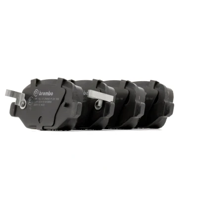 Image of 0000077366456, 77366456, 77366457, 77366993, 77366994 Brake pad set BREMBO P 23 150 with acoustic wear warning without accessories FIAT: 500L
