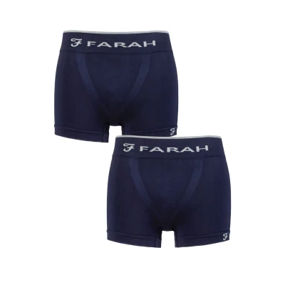 Image of Mens 2 Pack Farah Seamless Trunks Navy M