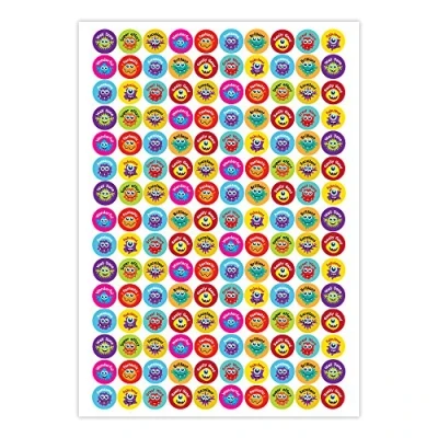 Image of SuperStickers Praise Monster Reward Stickers (1500 x 16mm Stickers), DAS12325