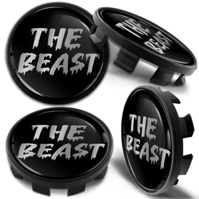 Image of Biomar Labs 4 x 68mm Wheel Centre Alloy Hub Center Caps Compatible with BMW 36136783536 Hubcaps Black CB 14