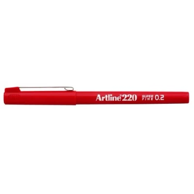 Image of Artline 220 0.2mm Superfine Marker Red [Pack of 12]