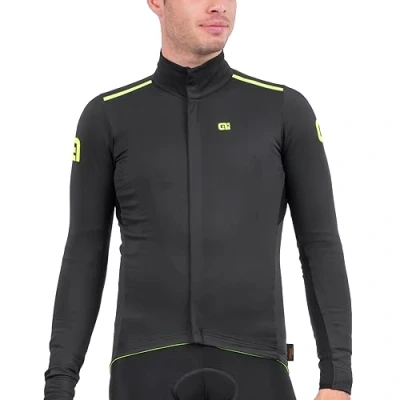 Image of Alé Cycling Men&#039;s Klimatik K Tornado 2.0 Jacket, Black, M