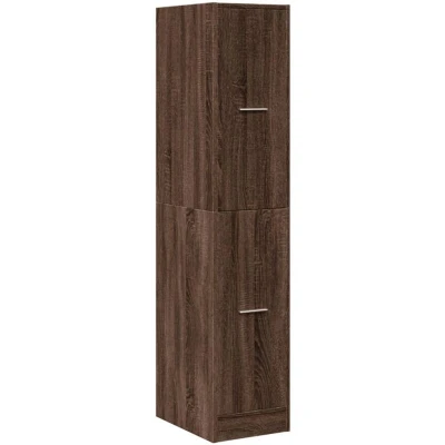 Image of vidaXL Apothecary Cabinet Storage Drawer Brown Oak Engineered Wood 30 x 41 144.5 cm For Home, Office, Kitchen, Living Room