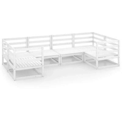 Image of vidaXL 6 Piece Garden Lounge Set Solid Wood Pine