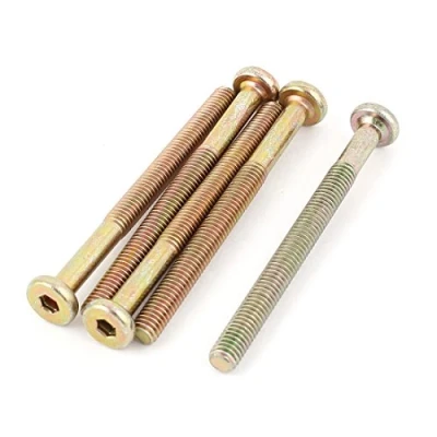 Image of Sourcingmap M6 x 70mm Threaded 1mm Pitch Hex Socket Head Cap Screws Bolts 5 Pcs