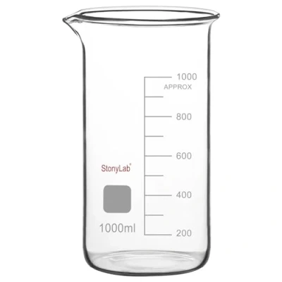 Image of stonylab Glass Beaker, 1 Pack Borosilicate Graduated Tall Beaker with Pouring Spout Lab 1000 ml
