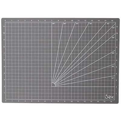Image of Sizzix Large Cutting Mat with Grid 663384 Self Healing Craft for Scrapbooking &amp; Cardmaking Grey One Size