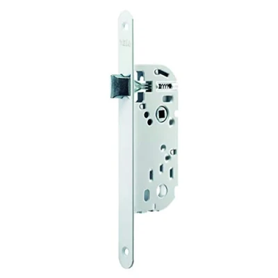 Image of Yale Y12R A40/B/SC Recessed Lock Without Key Axle 40 mm Chest 135 Reversible Bolt, Round End Headrest Interior Door for Communication, Kitchen, Living Room White, Strike Included, Axe 40mm