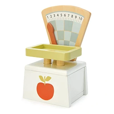 Image of Tender Leaf Toys Wooden Market Scales For Shopping Pretend Play Roleplay Toy And Gift Idea Children Ages 3+