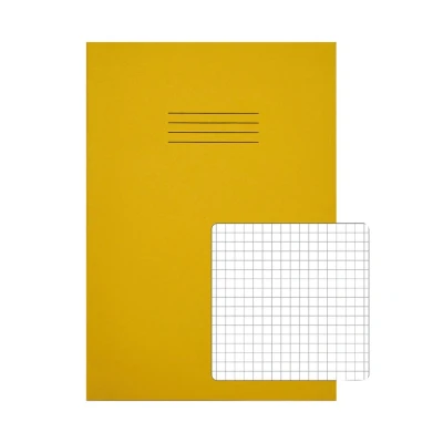 Image of Rhino Exercise Book 5mm Square 80 Pages A4 Yellow (Pack of 50)