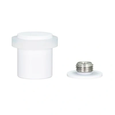 Image of EVI Herrajes Door Stop Stainless Steel 24 x 30 mm Screwed Base White Lacquered Includes Screw + Mounting Plug Mod. I 199/24X30 BCBBL