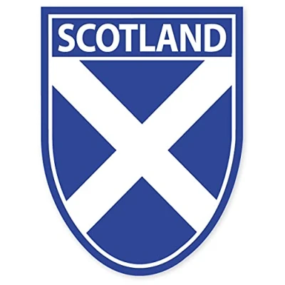 Image of Scotland Scottish Decal Car Sticker Saltire Thistle (Scotland Shield)