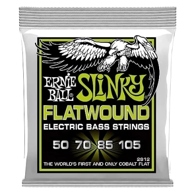Image of Ernie Ball Regular Slinky Flatwound Electric Bass Strings 50 105 Gauge
