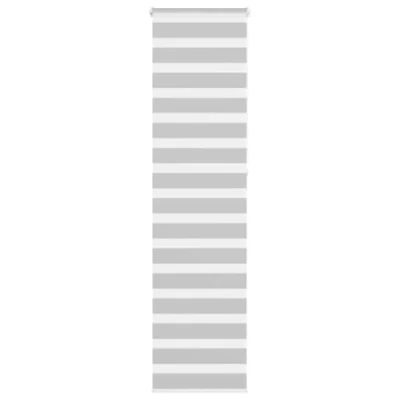 Image of vidaXL Zebra Blinds Light Grey Polyester Roller Shade 65x230cm