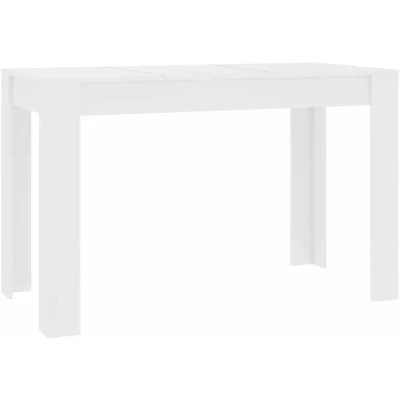Image of vidaXL Dining Table White 120x60x76 cm Engineered Wood