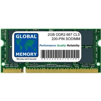 Image of 2GB DDR2 667MHz PC2 5300 200 PIN SODIMM MEMORY RAM COMPATIBLE WITH IMAC (MID 2007) &amp; INTEL MAC MINI