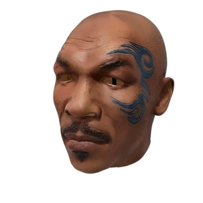 Image of eLymwoo Funny Celebrity Boxing Champion Latex Mask Full Head Costume for Party and COSPLAY (A)