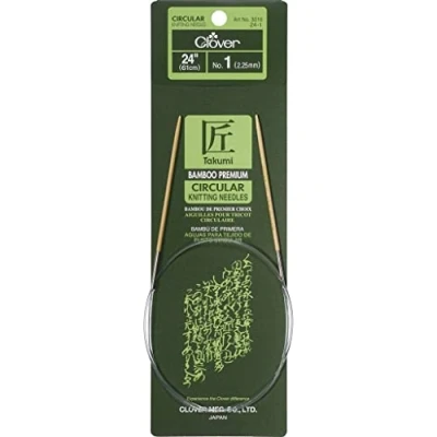 Image of Clover Takumi Bamboo Circular Knitting Needles 24 inch Size 10.5/6.5mm, Other, Multicoloured, 2.5 x 9.36 23.18 cm