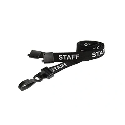Image of ID Card It Holder Staff Lanyard Neck Strap Black (Pack of 20)