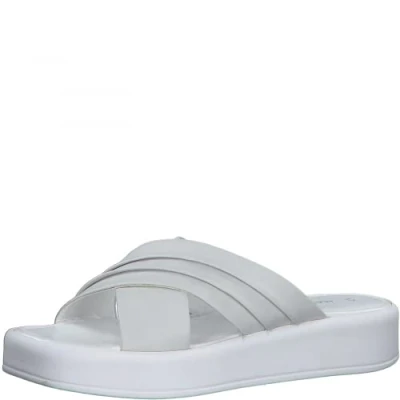 Image of Marco Tozzi Women&#039;s Damen 2 27214 28 Pantolette Sandal, WHITE NAPPA, UK