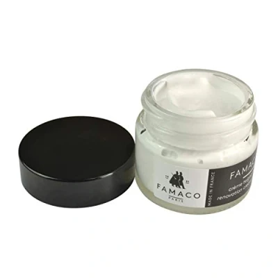 Image of Famaco White Leather Re touch Dye Renovation Cream for leather, shoes, boots, sneakers and trainers