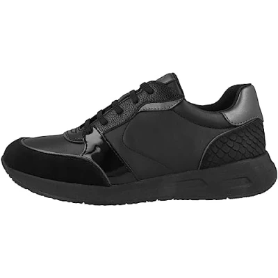 Image of Geox Women&#039;s D Bulmya A Sneaker, Black, 4 UK