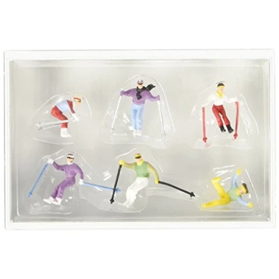 Image of Preiser 1:87 HO Scale Downhill Skiers (Pack of 6)