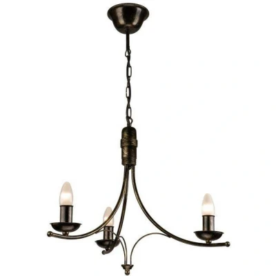 Image of Luca Traditional Chandeliers Black, 3x E14